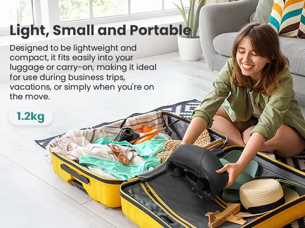 Wireless Neck Massager with Heat, Nekteck 6D Cordless Shiatsu Neck and Back Massager, for Pain Relief Deep Tissue, Ideal Gift for Men and Women