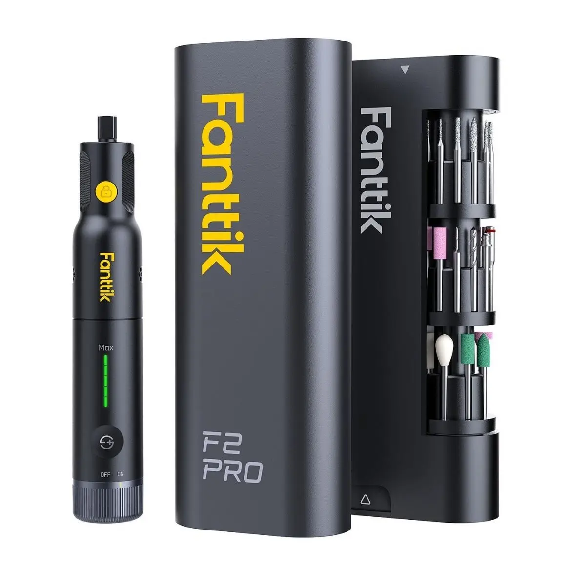 Kit de Herramienta Rotativa Inalámbrica Fanttik F2 PRO / F2 Master , 5 Velocidades,  55 Accesorios para Lijar, Pulir, Perforar, Tallar y Cortar, Incluye Brocas, para Impresora 3D y DIY