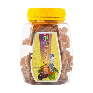 JINZHILAN Dried Salted Peach Slices 140g - Sweet & Tangy Chinese Fruit Snack