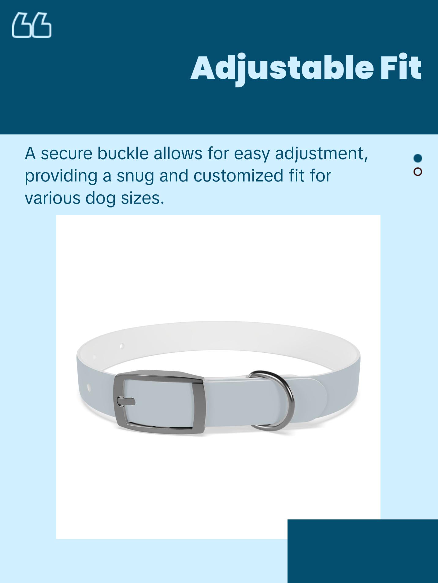 Vintage Teal Waterproof Dog Collar