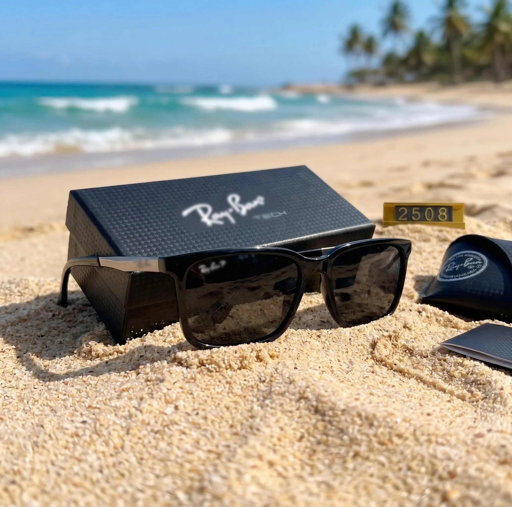 Retro Black Square Sunglasses for Women & Men, Stylish UV Protection Driving Shades, Lightweight Unisex Fashion Eyewear for Vacation, Beach, Travel & Daily Wear, Complete Full Box Packaging