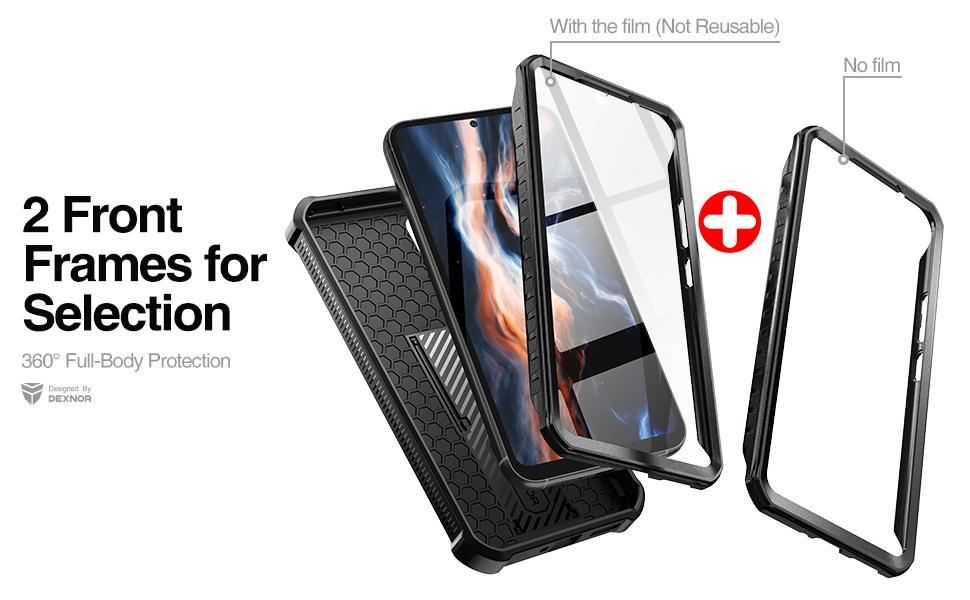 Dexnor Full Body Case for Samsung Galaxy A54 5G Case, [Extra Front Frame] Heavy Duty Military Grade Protection Shockproof Case Built-in Screen Protector and Kickstand for Samsung A54 5G