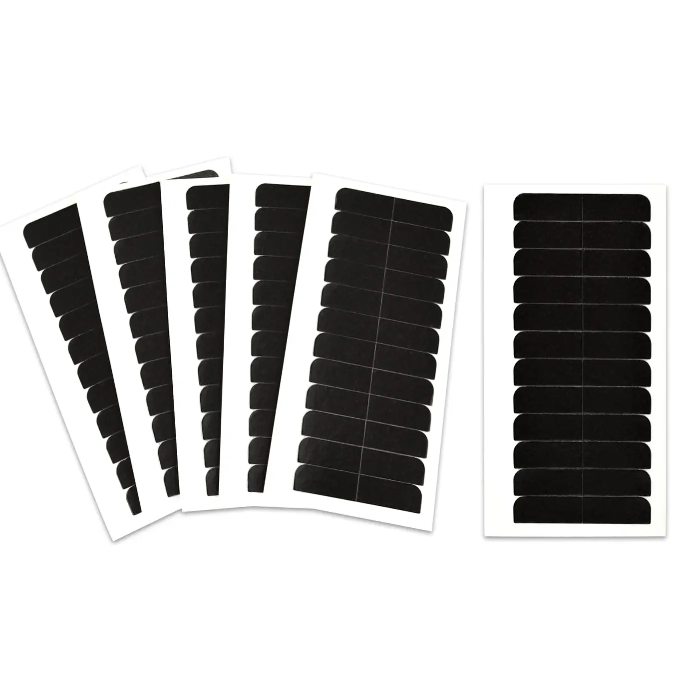 180 count Hair Extension Tape Tabs Double Sided Adhesive Replacement Tape for Hair Extensions 4x0.8 cm (Black)