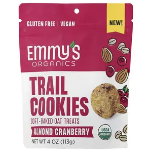 Emmy's Organic Cookies Trail Cookies, Soft-Baked Oat Treats, Almond Cranberry, 4 oz (113 g)