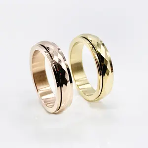 Gold / Rose Gold Stainless Steel Fidget Ring