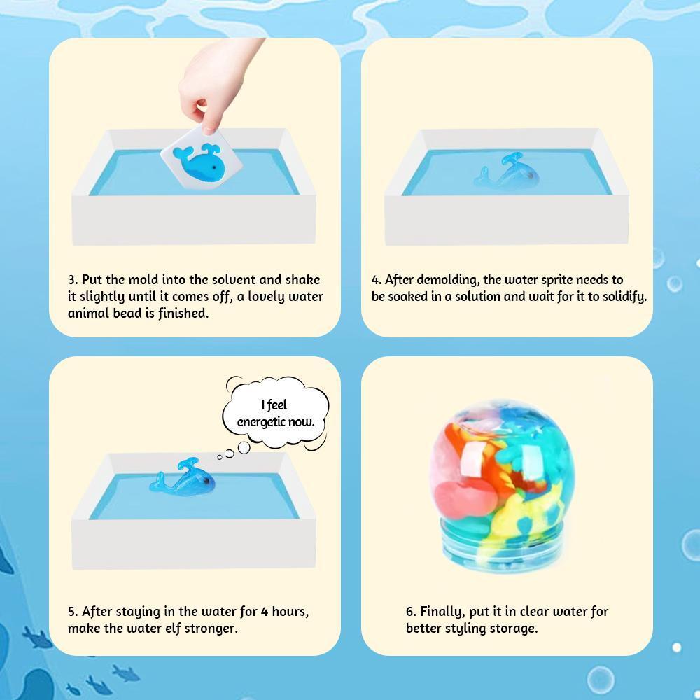 Magic Water Elf Toy Kit with Magic Gels, Molds - Imaginative Play, Christmas Gifts, Birthday Gifts, Party Favors, and Family-Friendly DIY STEM Projects