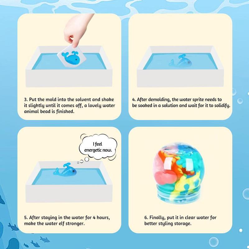 Magic Water Elf Toy Kit with Magic Gels, Molds - Imaginative Play, Christmas Gifts, Birthday Gifts, Party Favors, and Family-Friendly DIY STEM Projects