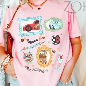 Youth & Adult Coquette Bow Bracelet Cars Shirt, Lightning Mater Doc Hudson Carrera Cars Family Shirt, Happy Valentine's Day 2026