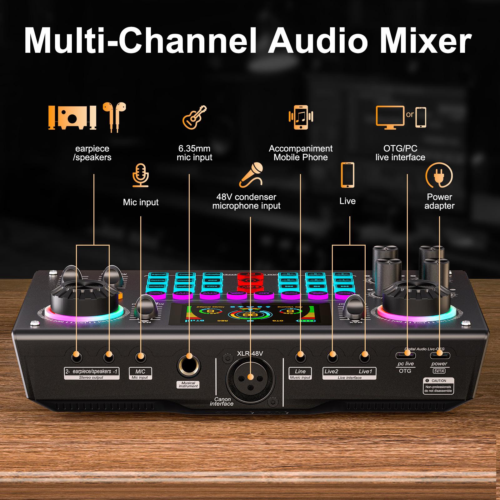 Ideanthro C200PRO-P15 Sound Card Mixer, Podcast Bundle Live with XLR Microphone Connector, Professional Chipset, ouch Voice Change for Podcast,Recording,Vocal,Game VoiceOK,#TikTokShopBlackFriday Ideanthro C200PRO-P15 Sound Card Mixer, Podcast Bundle Live with XLR Microphone Connector, Professional Chipset, ouch Voice Change for Podcast,Recording,Vocal,Game VoiceOK,#TikTokShopBlackFriday