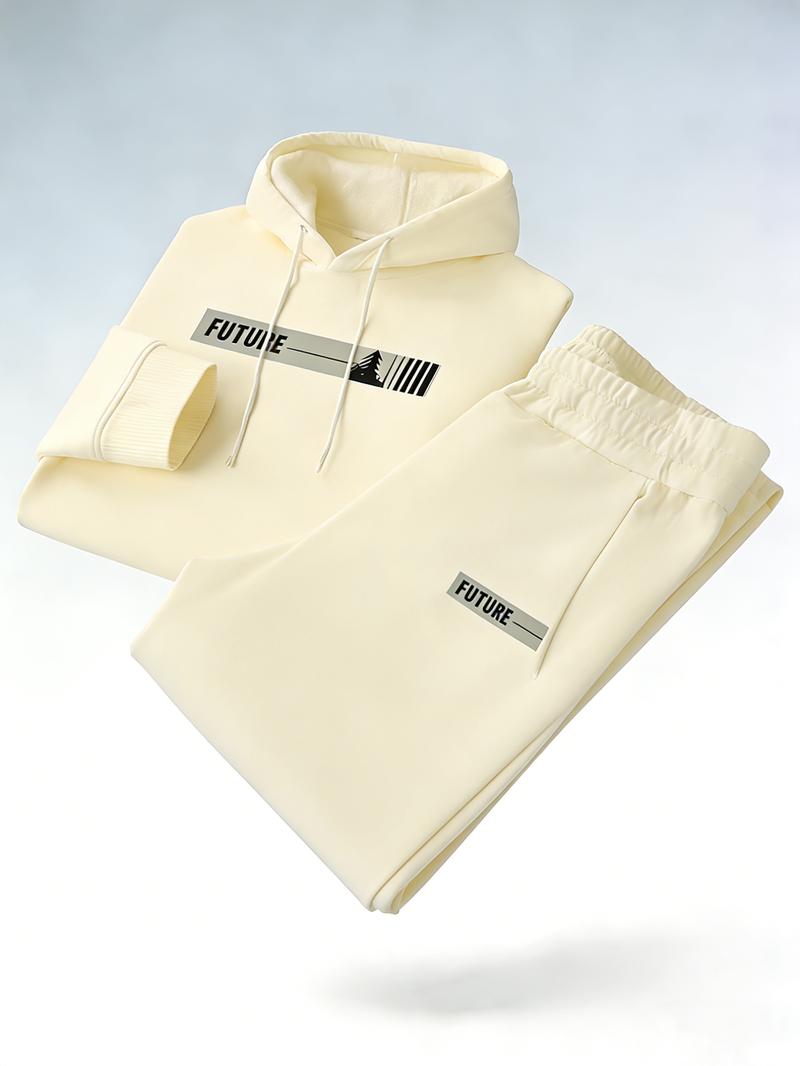 Men's two-piece set, casual round neck long sleeved hooded sweatshirt and sports pants set, suitable for winter and autumn, sports clothing set, sweater hooded sweatshirt, sweatshirt, sports pants, hooded sweatshirt, jogging pants, sweatshirt, pants, hood