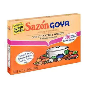 Sazon Goya, Seasoning Jumbo Pack 6.33 Ounce, 1 BOX, 36 count.