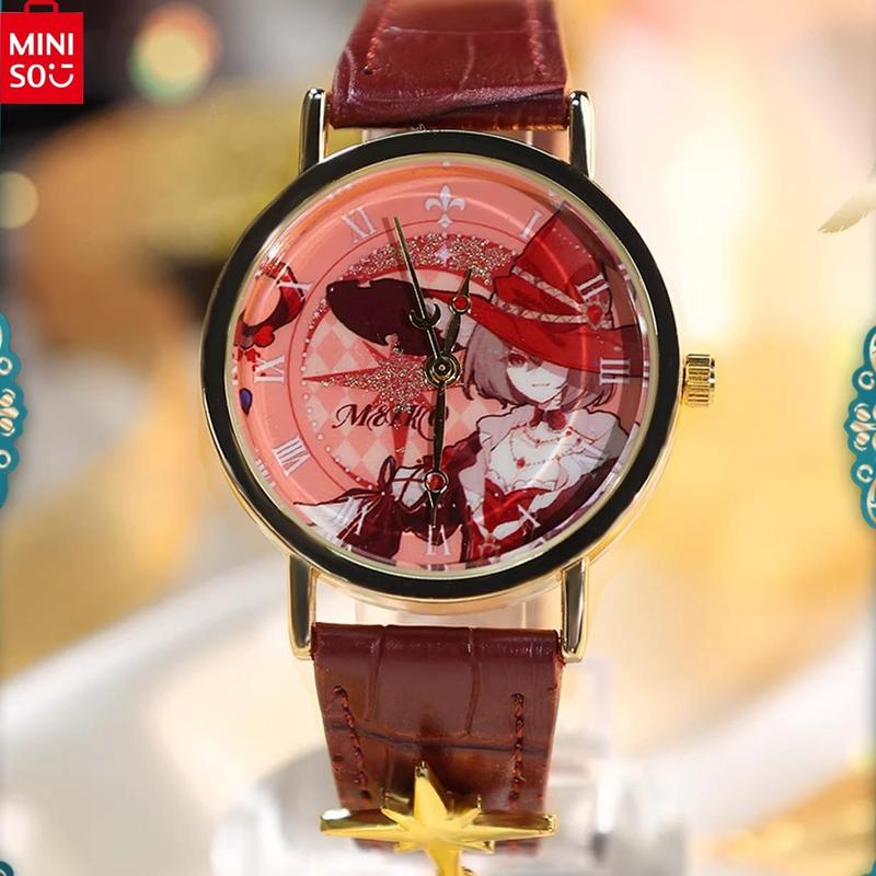 MINISO Hatsune Miku Star Moon Knight Series - Surprise Blind Box Wristwatch, Cute Anime Merchandise Versatile Suitable For Birthday Gift Everyday Wear