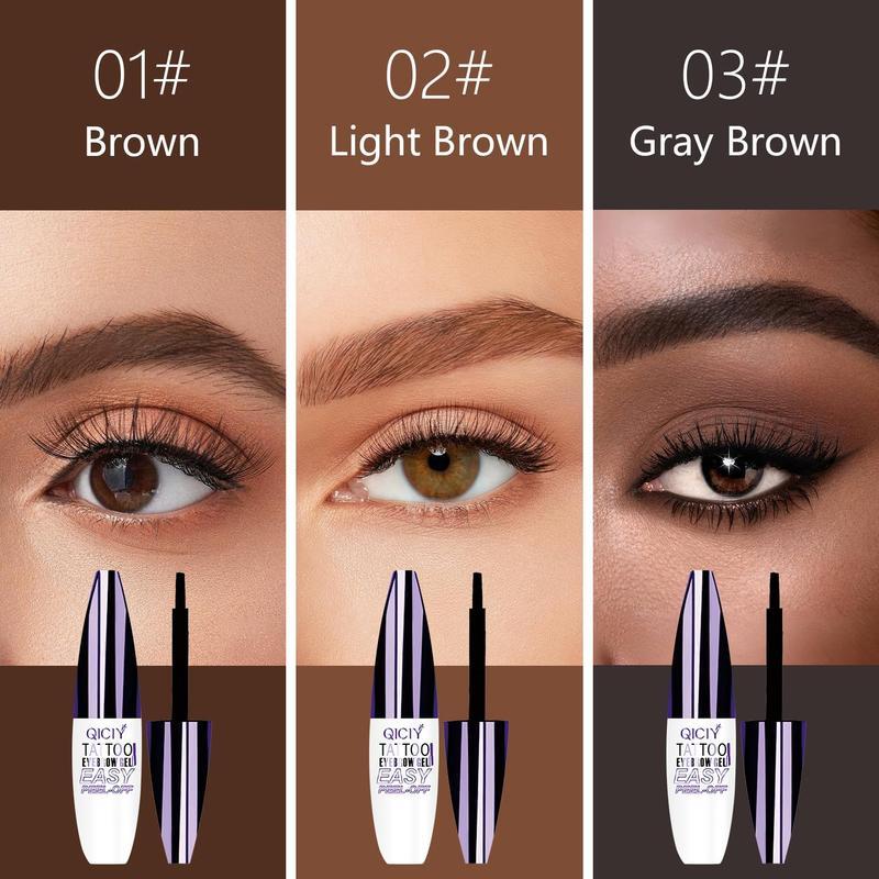 Easy Peel-Off Eyebrow Gel-Waterproof &Sweatproof, Long-Lasting Black or Brown TattooTint, Film Forming#TikTokShopBlackFriday#TikTokShopCyberMonday