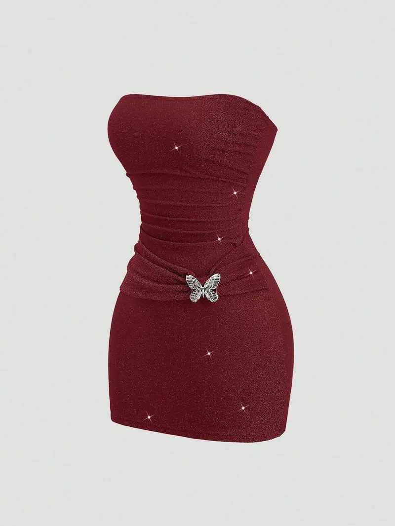 Bandeau mini dress styling - TikTok Shop Bandeau mini dress styling - TikTok Shop