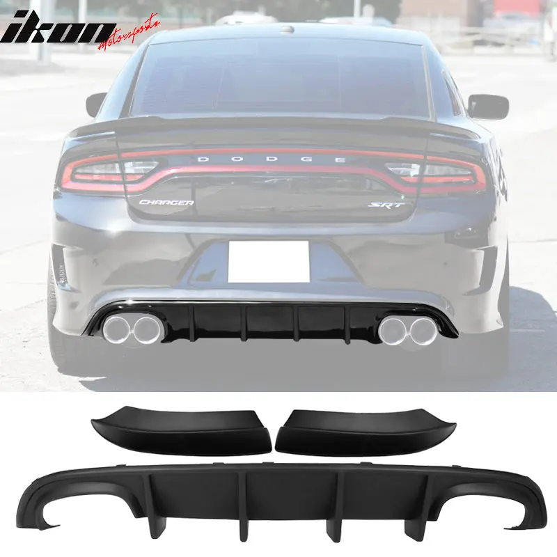 Rear Diffuser + Side Aprons for Dodge Charger 2015-2023 Quad Exhaust PP