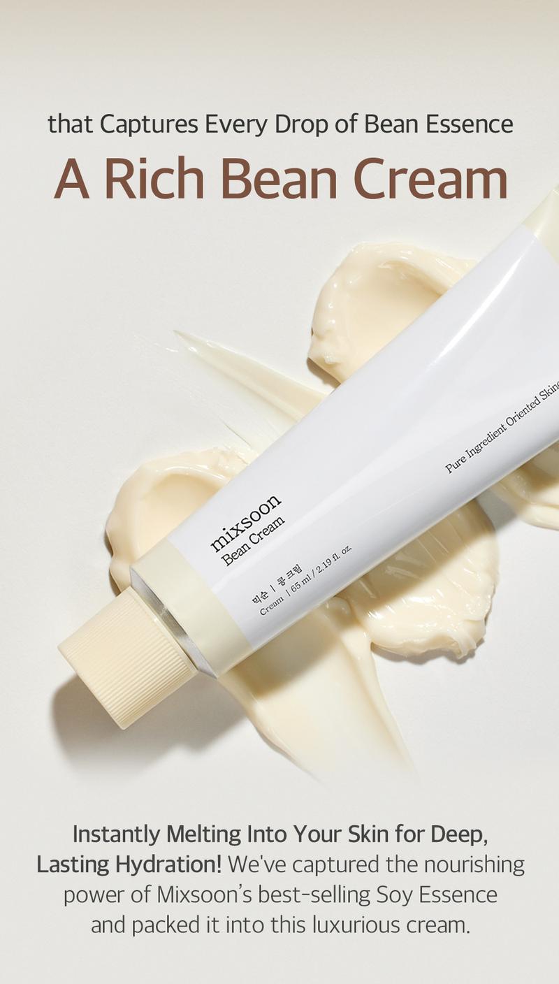 [mixsoon Official Shop] Bean Cream 2.19 fl.oz / 65ml - Intensive Facial Cream, Korean Moisturizer for Glass Skin