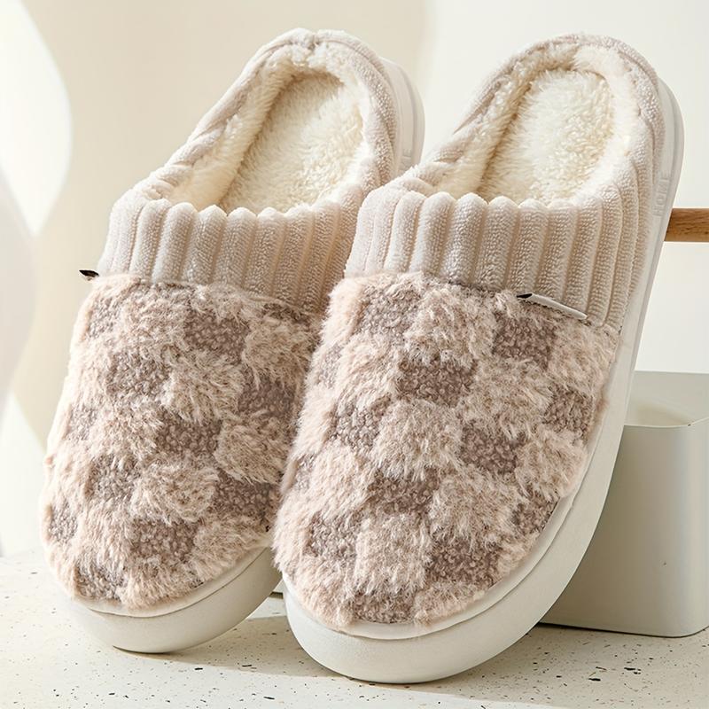Cotton slippers for women, anti slip cashmere for warmth, monthly slippers for indoor home, cute and fluffy cotton mop Girl Footwear Flipflop