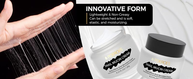 POEROES Ultra Moisturizing Snail Mucin 99.3% Moisturizing Gel for Dry & Sensitive Skin - 120g /4.23oz Cleansing Skin Care, Facial Lotion Moisturizer Comfort