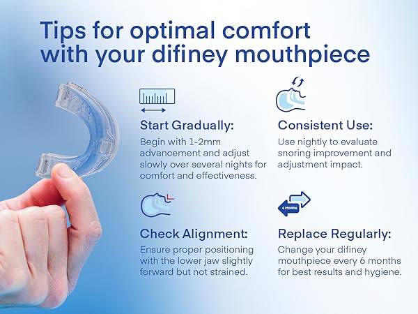 Difiney Anti Snoring Device: FDA-Cleared Anti Snoring Mouthpiece Mouth Guard - Effective Anti Snore Solution for Men and Women to Reclaim Peaceful Sleep (Blue)