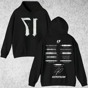 XXXTentacion Hoodie, Vintage Rapper Album 17 Tracklist T-Shirt, Retro Tribute Rapper Pullover, xxxtentacion Y2K tee, 17 Shirt Gift For Him, Menswear Top
