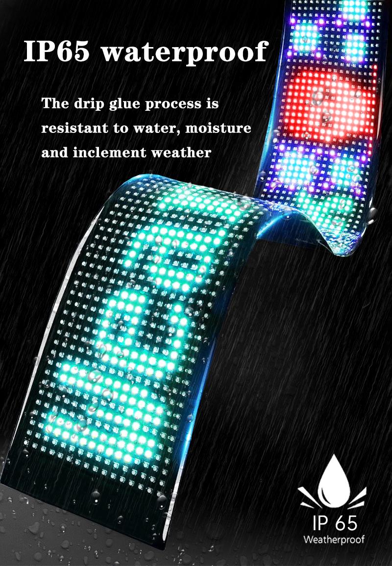 Noahtec Flexible USB 5V LED Store Sign with Bluetooth App Control Custom Text Pattern Animation Programmable Display for Store Car Bar Hotel IP66 Waterproof