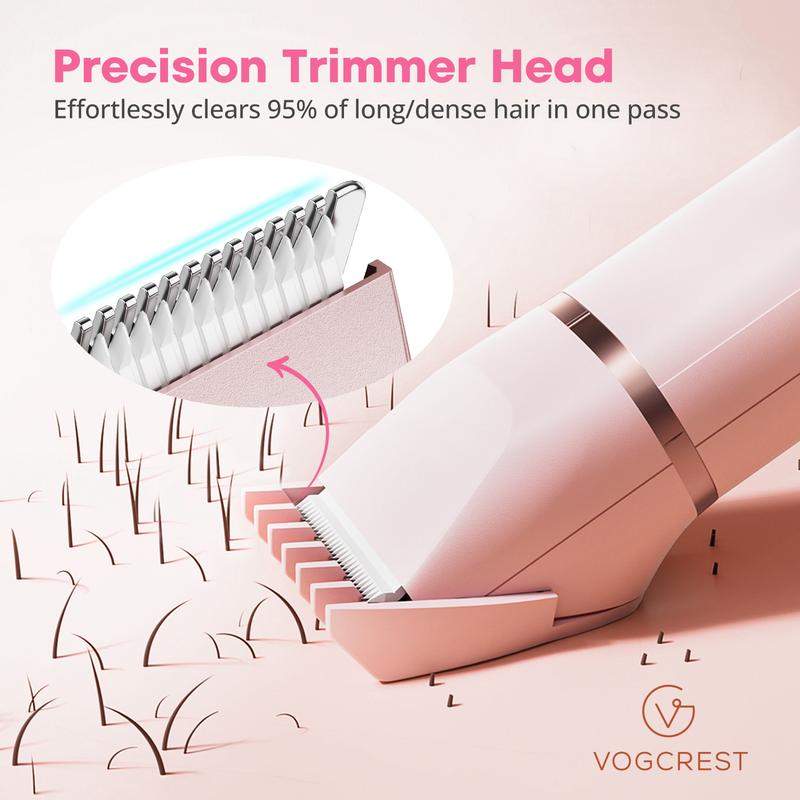 Bikini Trimmer for Women,Electric Razor & Shaver for Face, Body & Intimate Areas ,Hair Trimmer Ipx7 Waterproof Wet & Dry Use,Rechargeable Razor Travel Grooming Kit