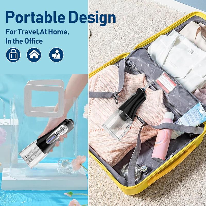 Deep Clean Water Flosser 5 Modes & 6 Replacement Nozzles for Braces/Sensitive Teeth | IPX7 Shower & Home Travel Use | Fast USB Charging