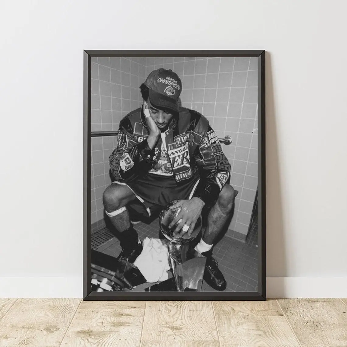 K0BE BRYANT Basketball Poster, Unframed Artistic Wall Art Print with Creative Graphic Design, Black Mamba Inspired Sports Legend Poster for Bedroom Dorm Apartment Game Room Office Decor, Basketball Fan Home Decoration Gift