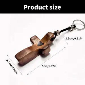 Pocket Wooden Cross Fidget – Anxiety Relief and Spiritual Comfort, Handheld Wooden Cross for Clutching, Praying & Encouragement, Ideal Easter Gift for Christian Faith & Baptism Prayer