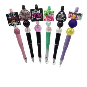 Sassy Saying Beaded Writing Pen    Warning: this pen may contain attitude!