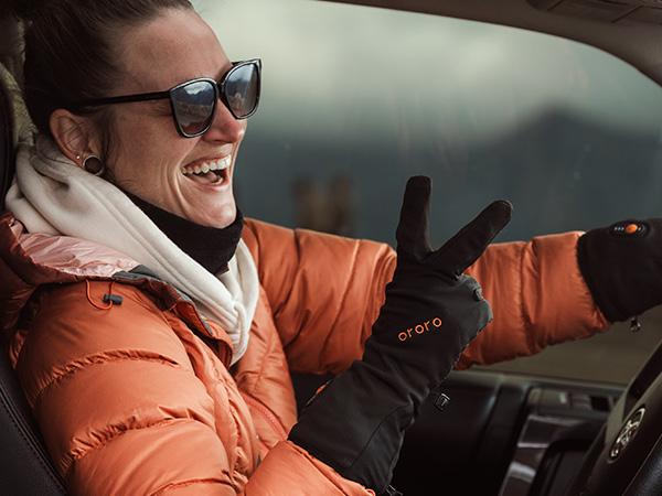 ororo Heated Gloves Liner for Men and Women, Lightweight Heated Liner Gloves with Battery for Skiing