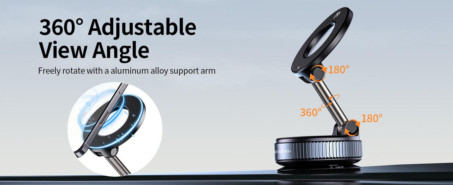 Guccqueen Universal Magnetic Car Phone Holder Strong Vacuum Suction Cup Mount for All Smartphones & Vehicles Foldable Design Works on Dashboard Gym & Bathroom Mirrors Guccqueen Universal Magnetic Car Phone Holder Strong Vacuum Suction Cup Mount for All Smartphones & Vehicles Foldable Design Works on Dashboard Gym & Bathroom Mirrors