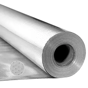 【Summervibes】VEVOR Double Reflective Insulation Roll, Perforated Woven Fabric Radiant Barrier, 0.15mm 48 in x 250 ft, Double-Sided Aluminum Foil Heat Reflective Shield, Thermal Insulation Roll for Window RV Roof