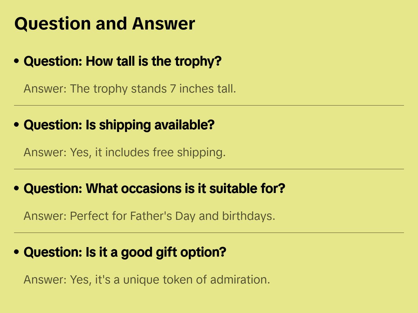 Father of The Year Trophy 7"