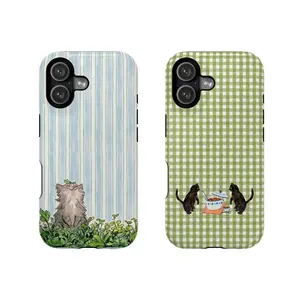 Cottagecore Cat Phone Case – Whimsical Garden & Kitchen Cats |   Aesthetic iPhone Case for Cat Lovers |   Cover for iPhone 17 16 15 14 13 12 11 X Plus/Air/Pro Max/Pro,Samsung S25,S24,S23,S22,Ultra Plus FE