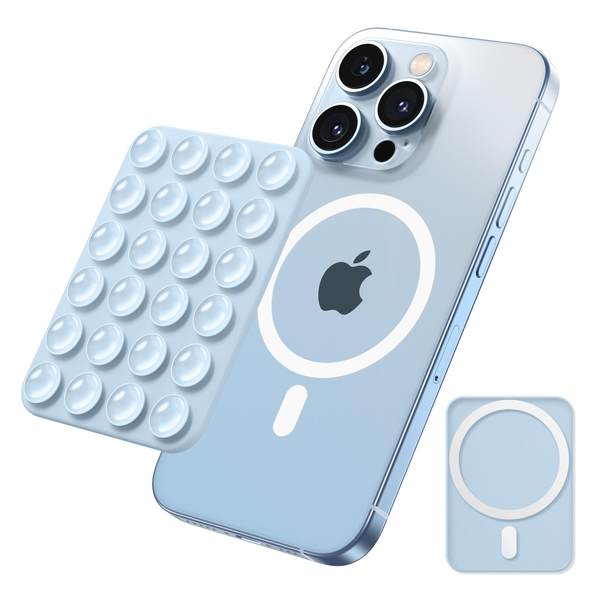 Magnetic Suction Cup Phone Mount | Detachable Suction Phone Grip | Hands-Free MagSafe Suction Mount for Phone Accessories Metal NO-Stick Hot Pink