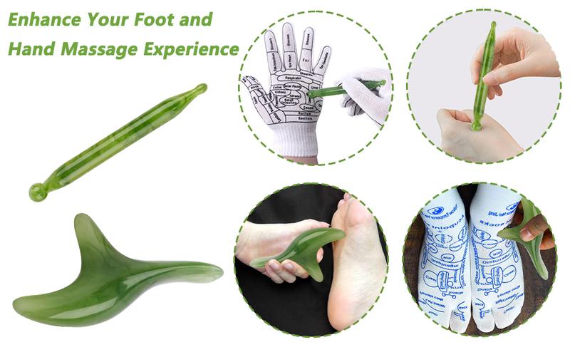 Reflexology Socks with Tools and Gloves Set,Unisex Pressure Point Socks with Reflexology Tools,Acupuncture Socks Kit for Foot Massage,Foot Massage Sock Guide