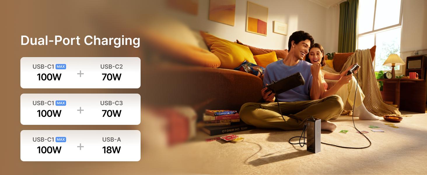 【Exclusive TikTok Gift】ECOFLOW Rapid Power Bank, 25,000mAh, 170W, 100W Built-in and Retractable Cables, Portable Charger with Triple 100W USB-C Port, Compatible with iPhone Series, Samsung, Laptop and More, Silver Travel Battery Pack 【Exclusive TikTok Gift】ECOFLOW Rapid Power Bank, 25,000mAh, 170W, 100W Built-in and Retractable Cables, Portable Charger with Triple 100W USB-C Port, Compatible with iPhone Series, Samsung, Laptop and More, Silver Travel Battery Pack