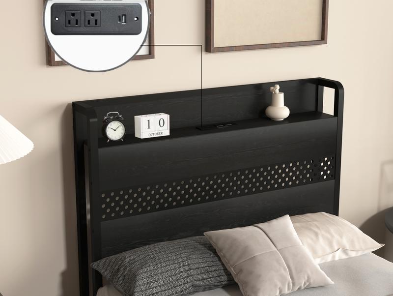 SMART BED FRAME ALERT! ️ Twin Size Bed Frame with Storage Drawers, RGB LED Lights & Charging Headboard – Platform Bed, No Box Spring Needed | Modern Bedroom Furniture for Teens, Kids, Adults | Space Saving, Black Metal Frame, Under Bed Storage & USB Ports