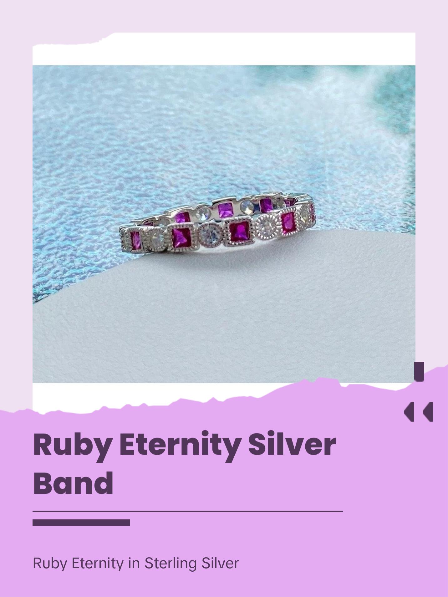 Ruby Eternity Art Deco Band