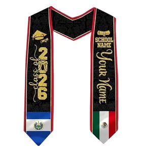 Personalized El Salvador Mexico Graduation Sash, Class of 2026 Graduation Sash Gift, Gift For Daughter and Son, Graduation Gift