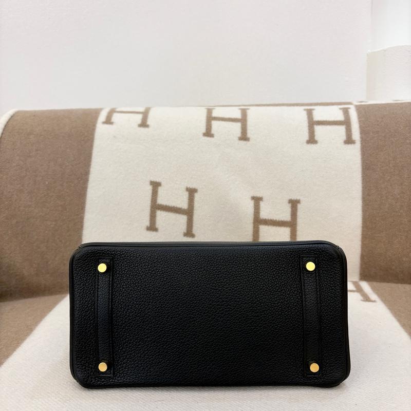 Pre-owned HERMÈS Leather tote bags Hermes Birkin 30 Togo 89 Noir (0804m2)