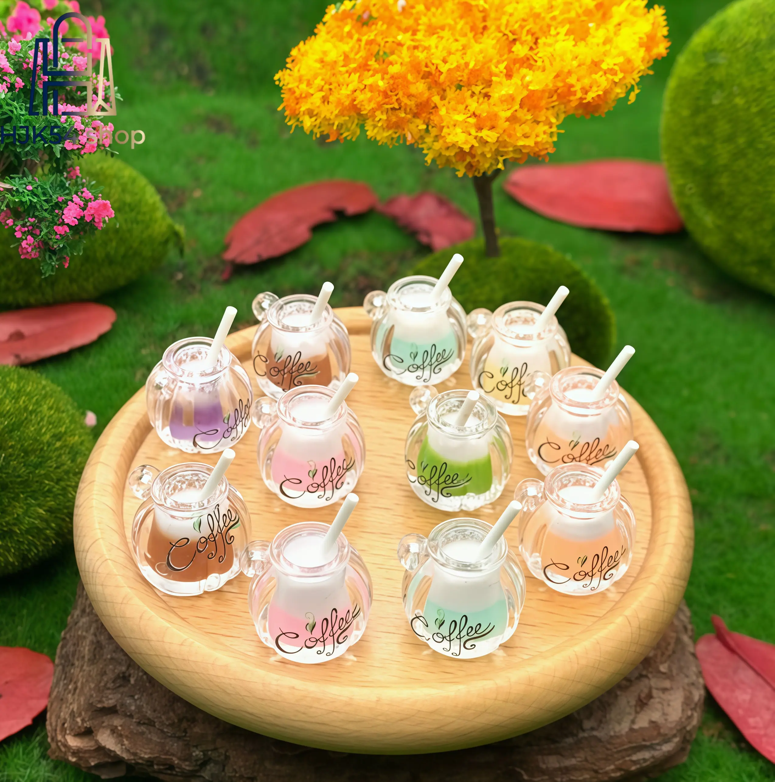 20pcs Resin Coffee Cup Charms, 3D Luminous Pendants for Jewelry Making, DIY Keychains and Crafting Projects, Mini Charm, Charms Making
