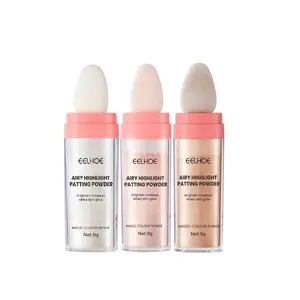 3 Color Glitter Powder Highlighter Makeup,Body Brightens the Natural Three-Dimensional Face Blusher Patting Glitter Powder Highlighter Makeup