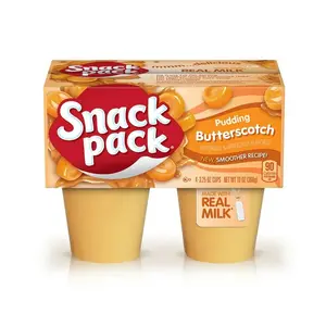Snack Pack Butterscotch Pudding, Pudding Cups, 3.25 oz, 4 Count