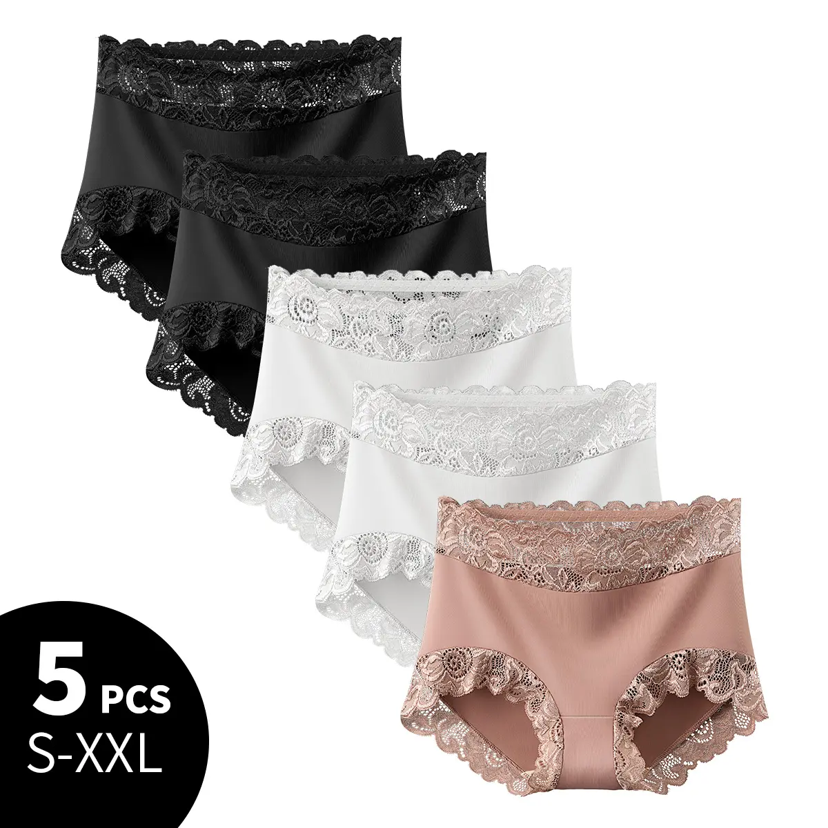 StyleD: 5Pcs(Black*2+White*2+Coffee*2)