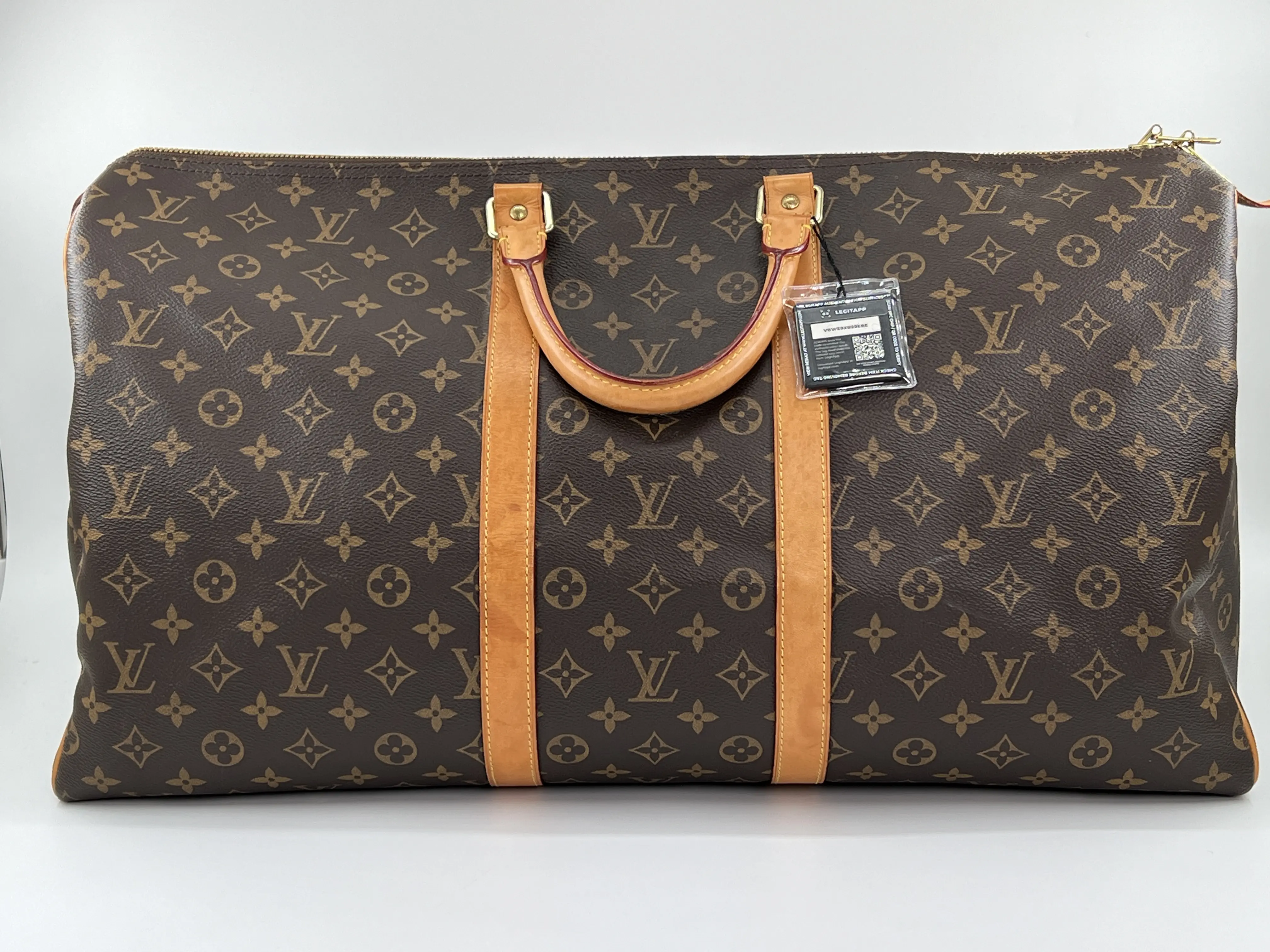 Pre-owned Louis Vuitton canvas Shoulder Bags Monogram Keepall 50 Travel Duffle Bag#3434493226064305