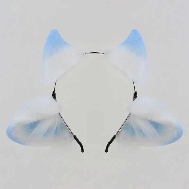 Girls' cross-dressing artifact! Plush three-dimensional ear headband Cute soft headdress Daily wear/Cosplay/Photography/Festival party universal Second dimension enthusiasts/young girls