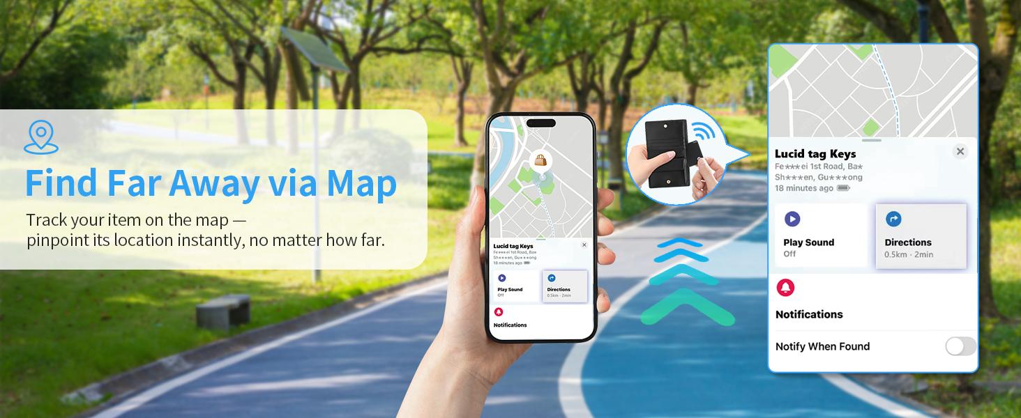 [Spring Deals] Tukio Wallet Tracker Card, Wireless Charging Wallet Locator, Smart Tracker for Wallet(iOS Only), Wireless Positioning Tracker, Luggage, Phone, Passport & Other Items Tracking