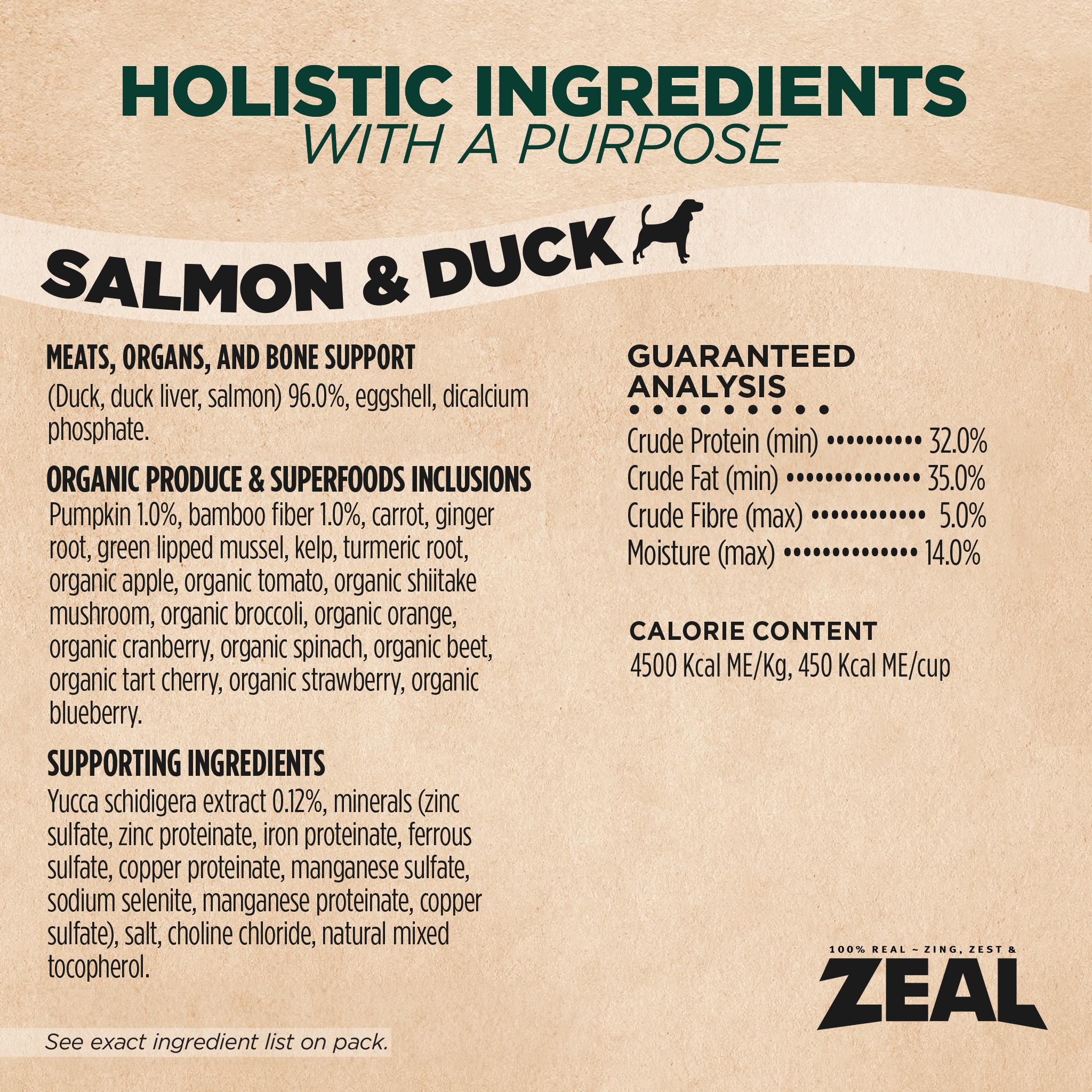 ZEAL Salmon & Duck Air-Dried Dog Food | 1lb Pack | Expires June & Nov 2026 | Grain-Free, High Protein, Healthy Joints & Coat ZEAL Salmon & Duck Air-Dried Dog Food | 1lb Pack | Expires June & Nov 2026 | Grain-Free, High Protein, Healthy Joints & Coat
